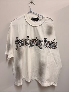Movement White Short Sleeve Graphic Tee - 'Feast Going Broke'